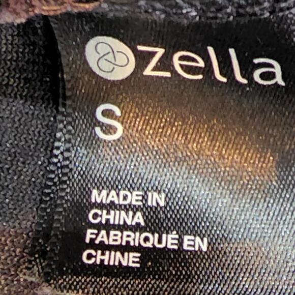 Zella Velour Cold Shoulder Top Women S Cara Black Long Sleeve Soft Fabric - Picture 6 of 8